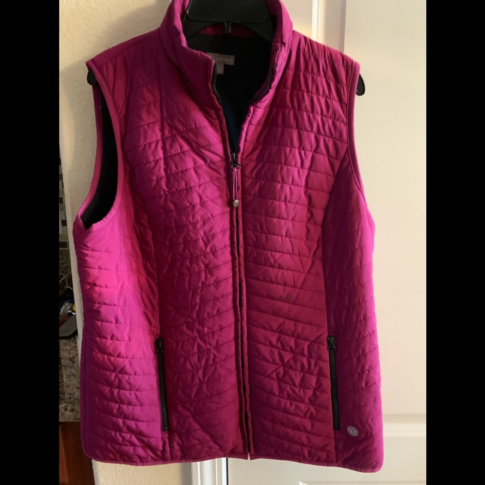 Talbots Magenta Quilted Vest MP